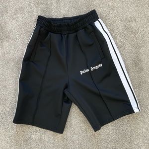 Palm Angels Black White Track Sweat Shorts size Small